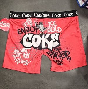 Coca Cola Red and Black Boxer Briefs